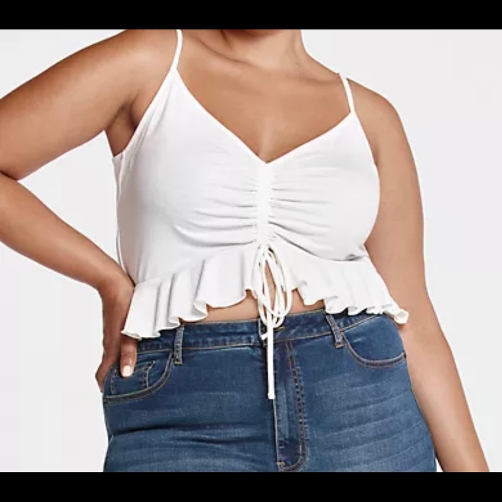 FASHION TO FIGURE Drawstring Peplum Tank - Size 12